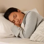 손목터널증후군 초기 증상 - **Prompt 1: Nocturnal Discomfort and Symptoms**
"A person, appearing to be in their mid-30s, lie...