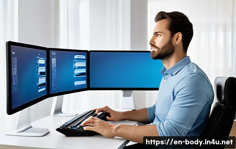 목 디스크 재활운동 루틴 - **Prompt 1: "Understanding the Root Cause & Ergonomics"**
"A candid, realistic shot of an indivi...